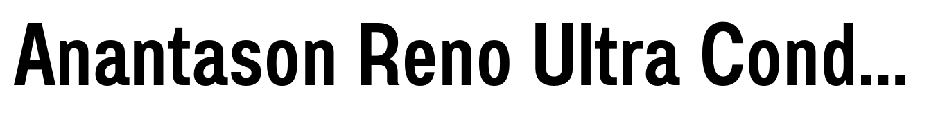 Anantason Reno Ultra Condensed Semi Bold